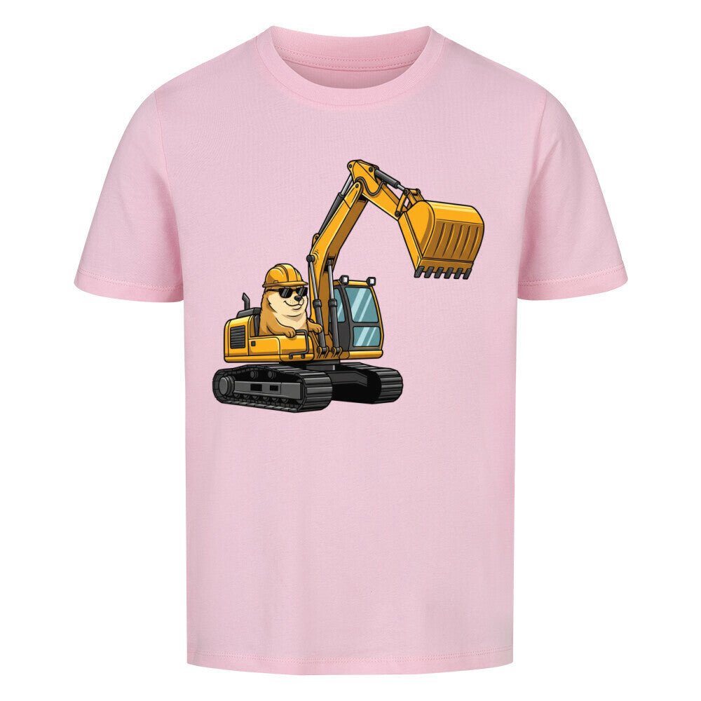 Kinder T-Shirt - Hund Doge im Bagger online bestellen kaufen