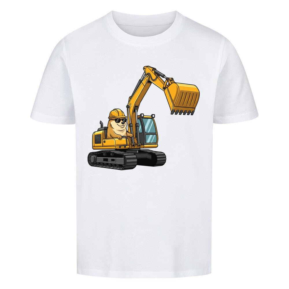Kinder T-Shirt - Hund Doge im Bagger online bestellen kaufen