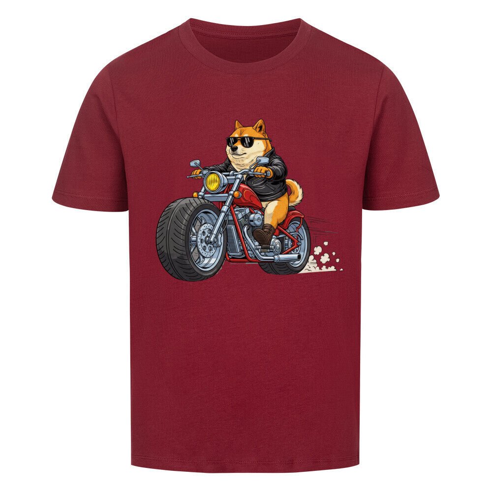 Kinder T-Shirt - Hund Doge Motorrad Motiv online bestellen kaufen