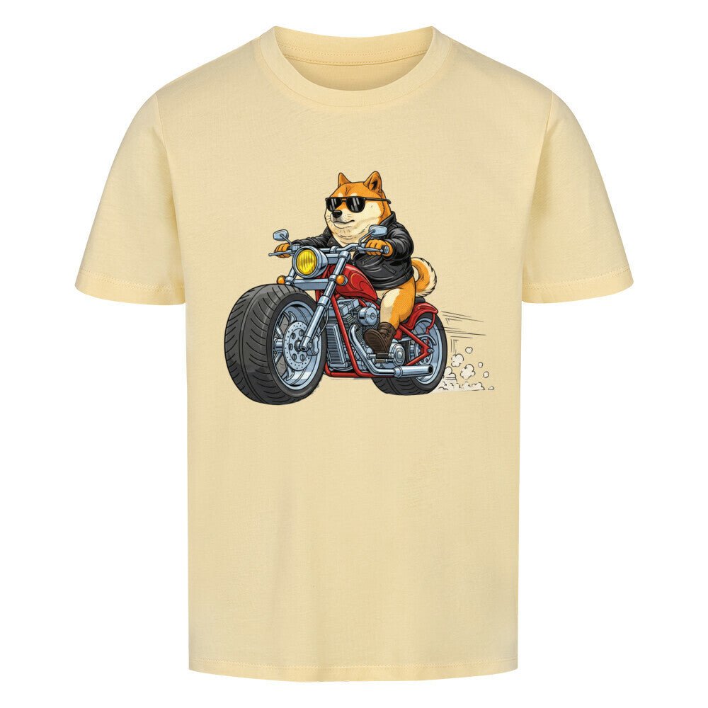 Kinder T-Shirt - Hund Doge Motorrad Motiv online bestellen kaufen