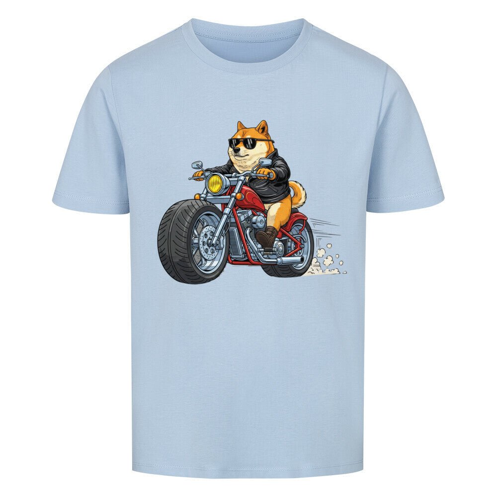 Kinder T-Shirt - Hund Doge Motorrad Motiv online bestellen kaufen