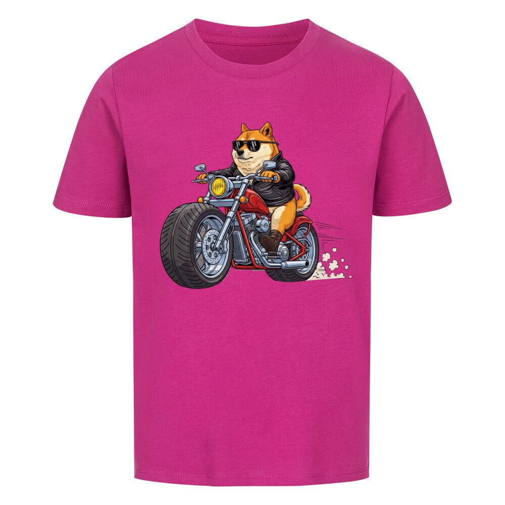 Kinder T-Shirt - Hund Doge Motorrad Motiv online bestellen kaufen