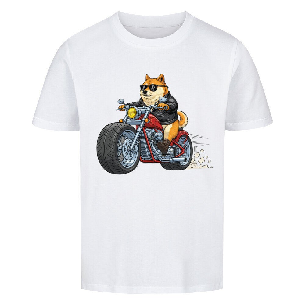 Kinder T-Shirt - Hund Doge Motorrad Motiv online bestellen kaufen