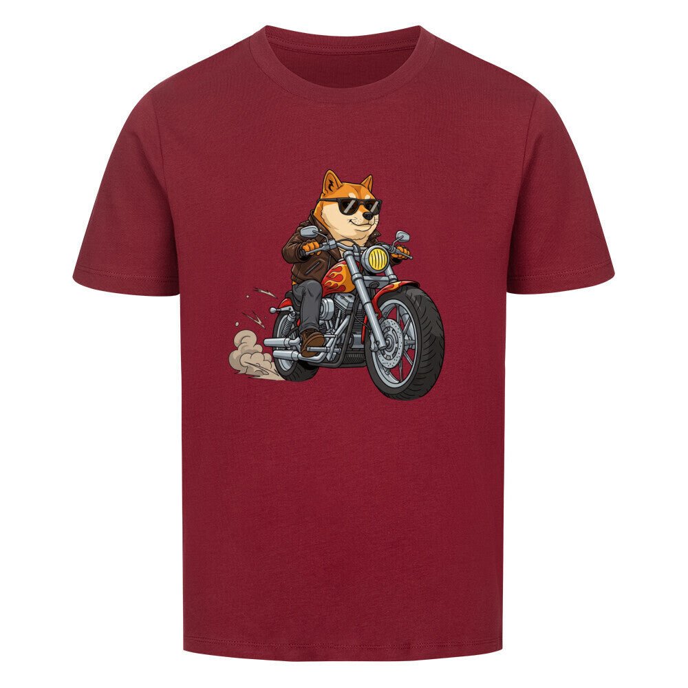 Kinder T-Shirt - Hund Doge Motorrad Motiv online bestellen kaufen