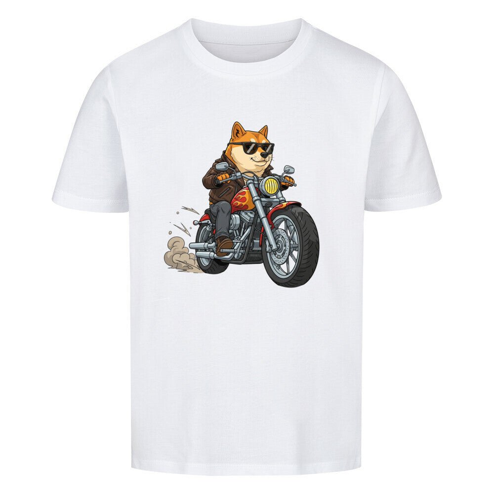 Kinder T-Shirt - Hund Doge Motorrad Motiv online bestellen kaufen