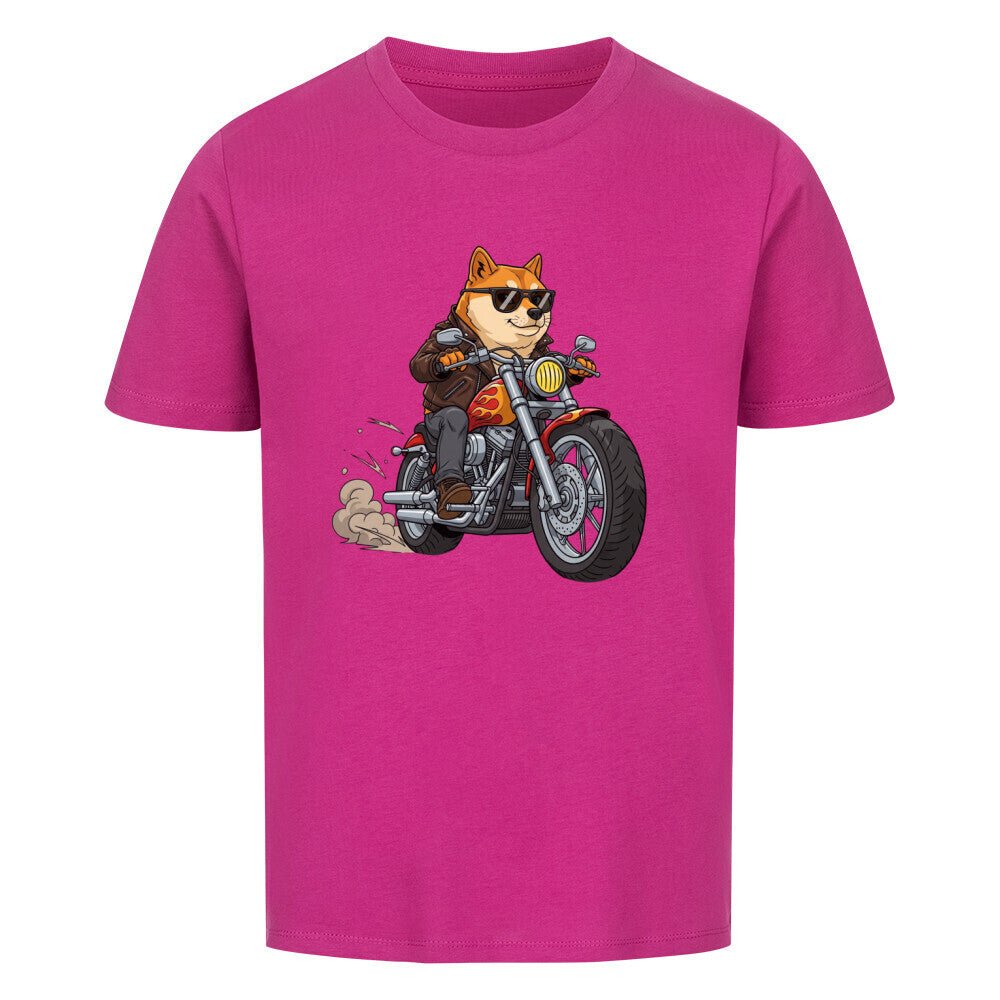 Kinder T-Shirt - Hund Doge Motorrad Motiv online bestellen kaufen