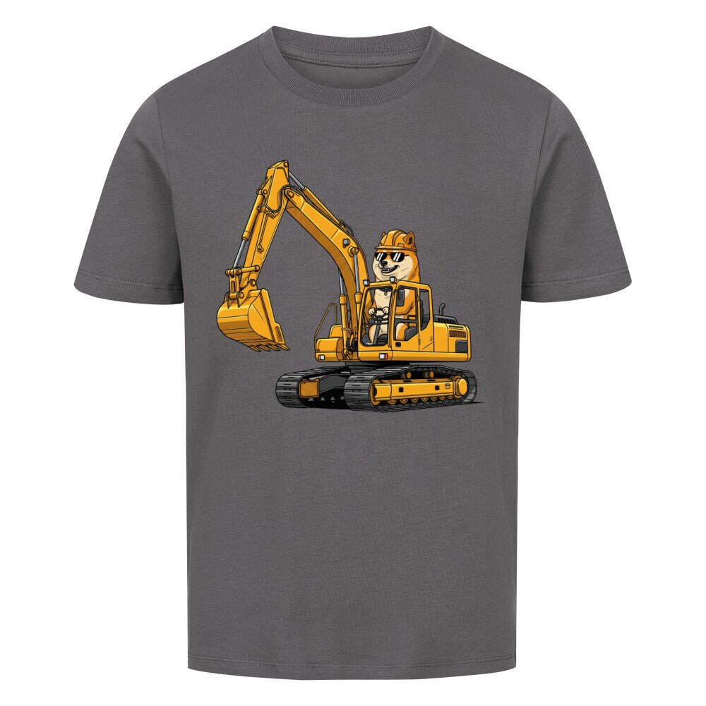 Kinder T-Shirt - Hund Shiba auf Bagger online bestellen kaufen