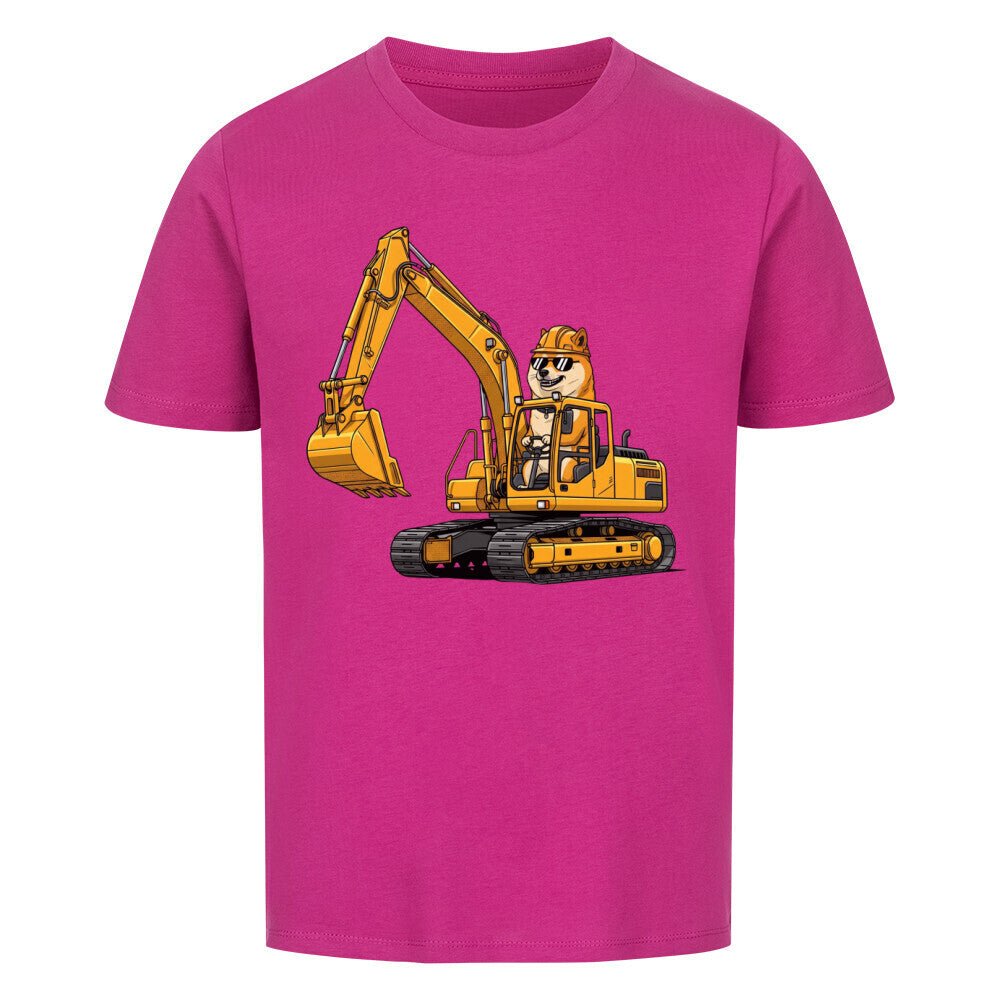 Kinder T-Shirt - Hund Shiba auf Bagger online bestellen kaufen