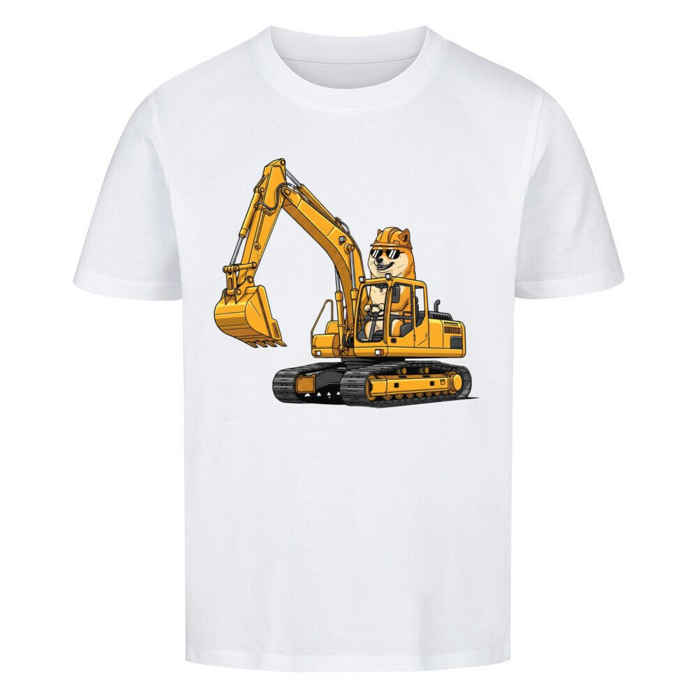 Kinder T-Shirt - Hund Shiba auf Bagger online bestellen kaufen