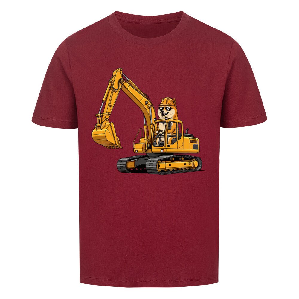 Kinder T-Shirt - Hund Shiba auf Bagger online bestellen kaufen