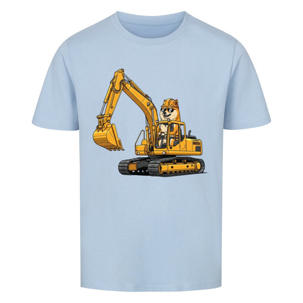 Kinder T-Shirt - Hund Shiba auf Bagger online bestellen kaufen