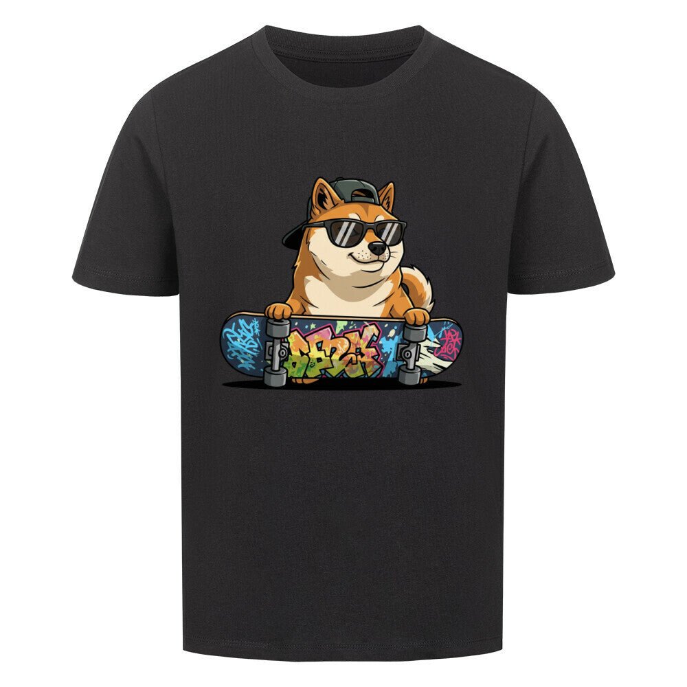 Kinder T-Shirt - Hund Shiba Inu mit Skateboard online bestellen kaufen