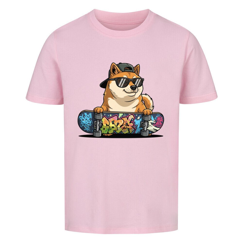 Kinder T-Shirt - Hund Shiba Inu mit Skateboard online bestellen kaufen