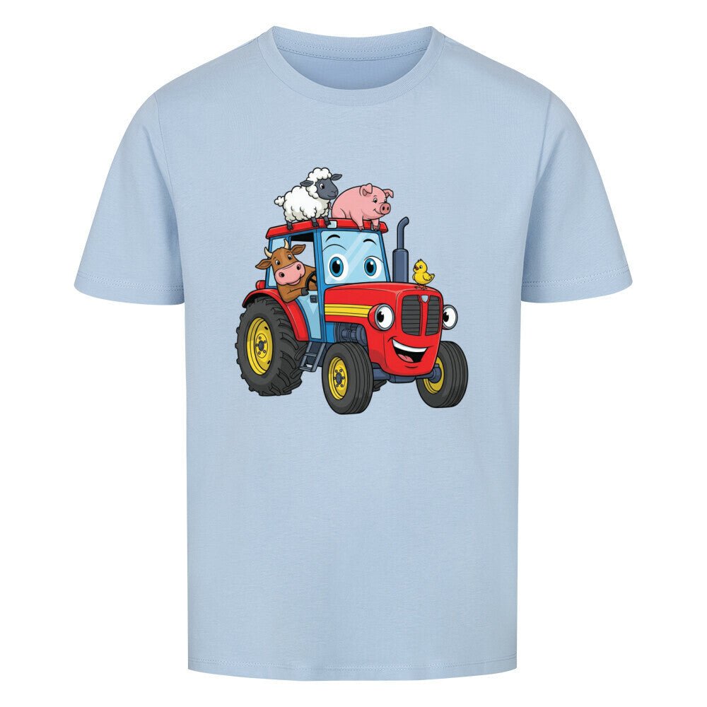 Kinder T-Shirt mit Bauernhoftieren und einen Traktor online bestellen kaufen
