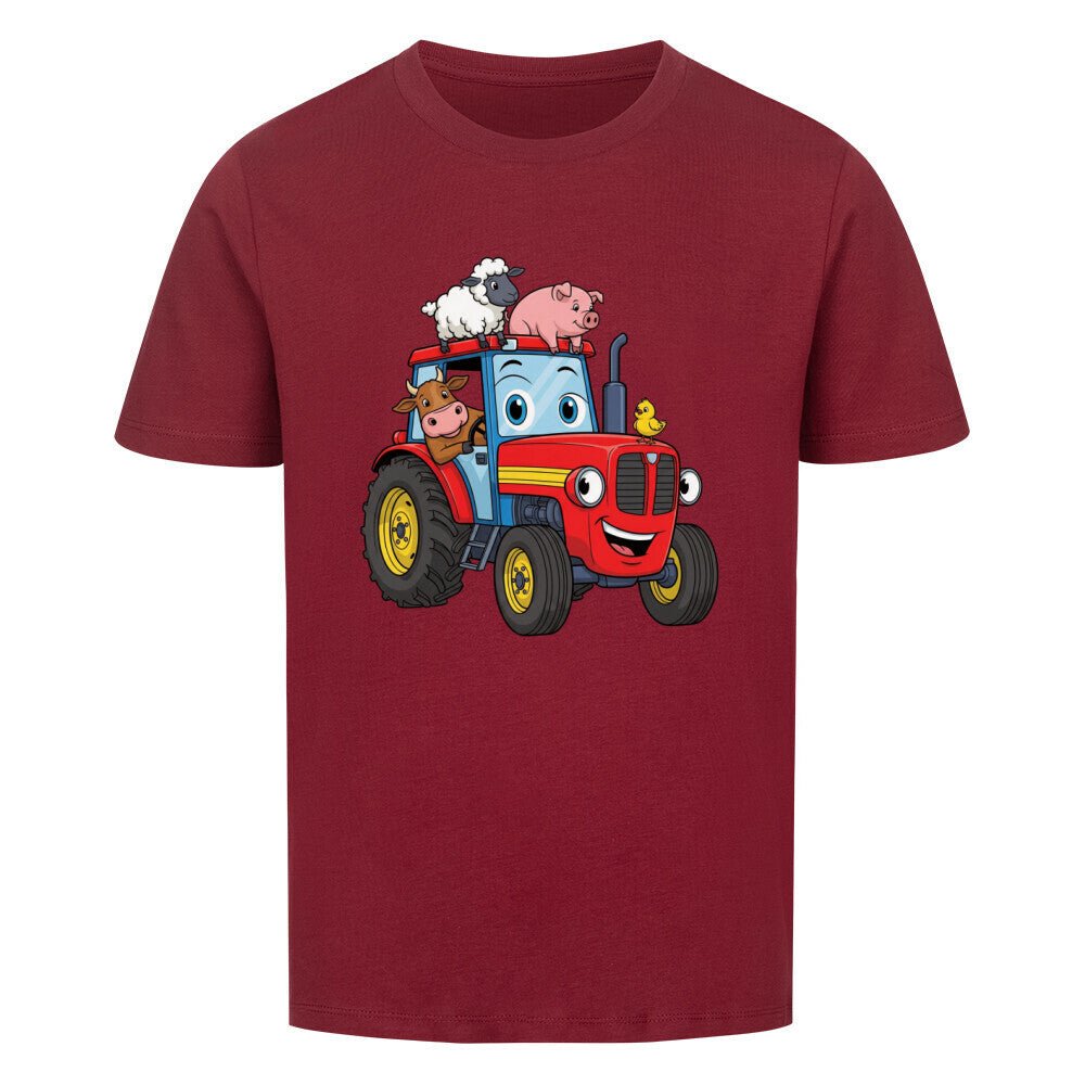 Kinder T-Shirt mit Bauernhoftieren und einen Traktor online bestellen kaufen