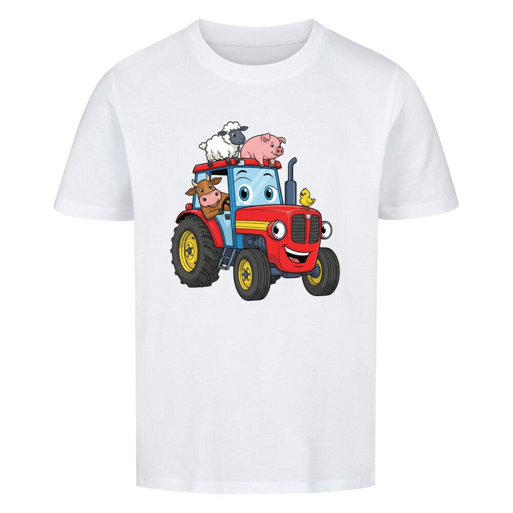Kinder T-Shirt mit Bauernhoftieren und einen Traktor online bestellen kaufen