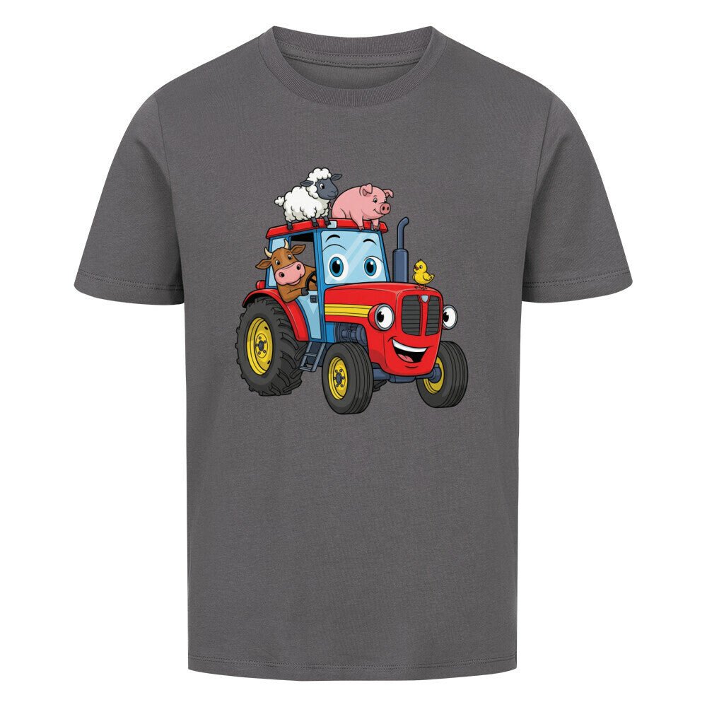 Kinder T-Shirt mit Bauernhoftieren und einen Traktor online bestellen kaufen