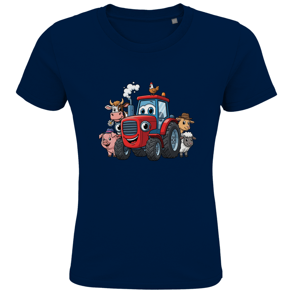 Kinder T-Shirt mit Bauernhoftieren und Traktor Motiv online bestellen kaufen