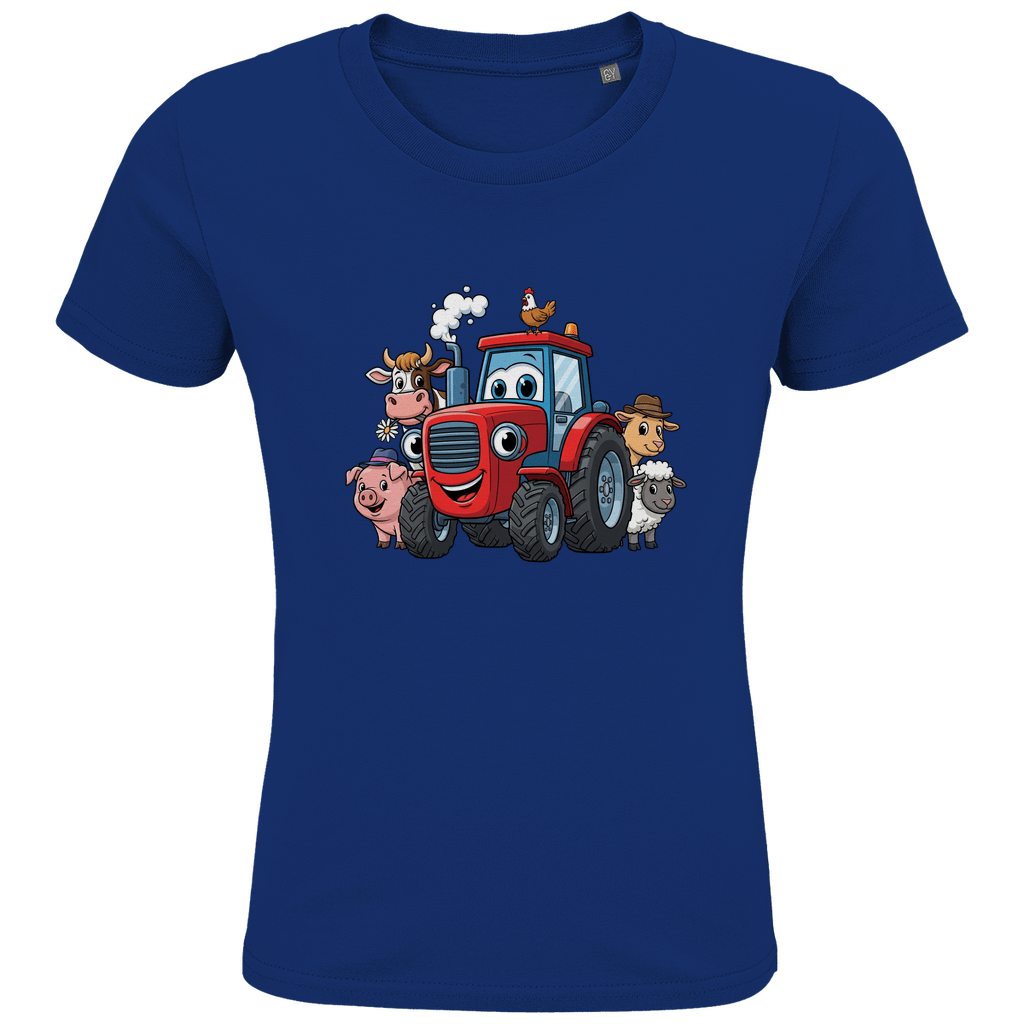 Kinder T-Shirt mit Bauernhoftieren und Traktor Motiv online bestellen kaufen
