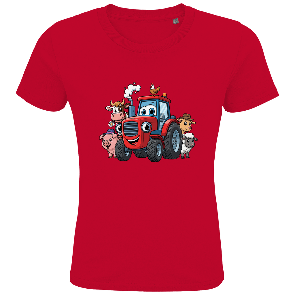 Kinder T-Shirt mit Bauernhoftieren und Traktor Motiv online bestellen kaufen