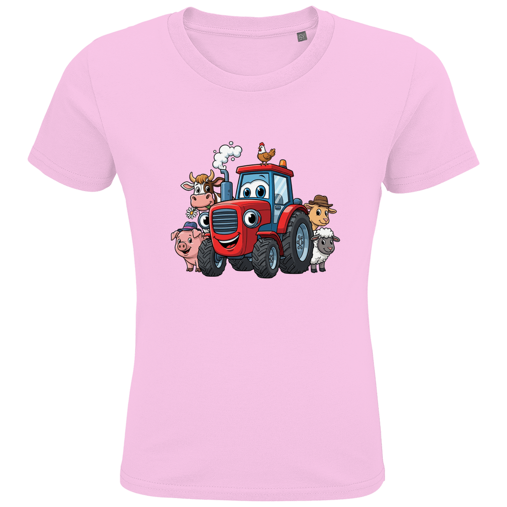 Kinder T-Shirt mit Bauernhoftieren und Traktor Motiv online bestellen kaufen