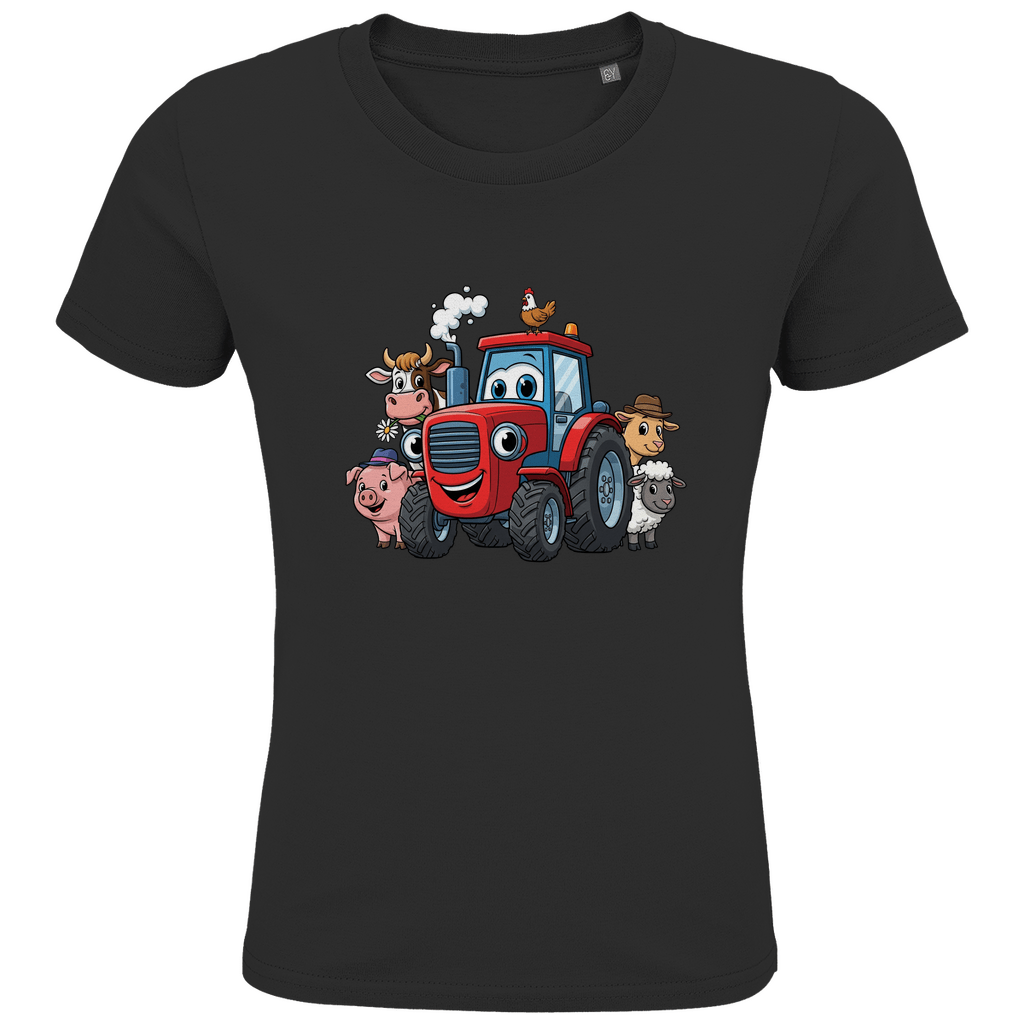 Kinder T-Shirt mit Bauernhoftieren und Traktor Motiv online bestellen kaufen