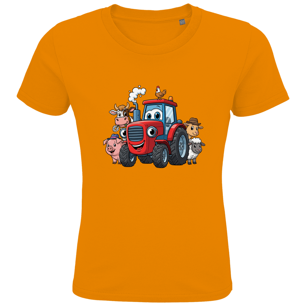 Kinder T-Shirt mit Bauernhoftieren und Traktor Motiv online bestellen kaufen