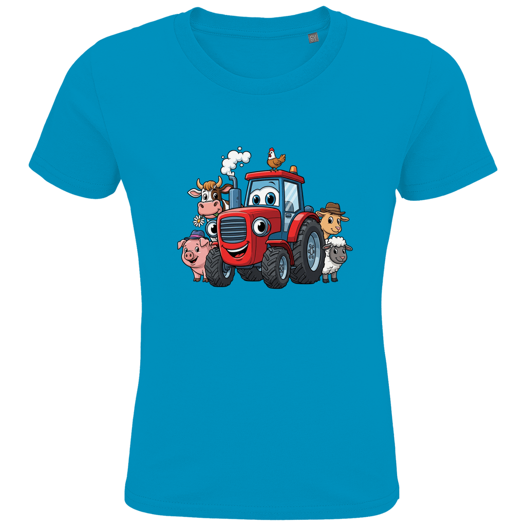 Kinder T-Shirt mit Bauernhoftieren und Traktor Motiv online bestellen kaufen