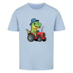 Traktor Dino Motiv Bauernhof - Premium Kinder T-Shirt Bio-Baumwolle
hell blau