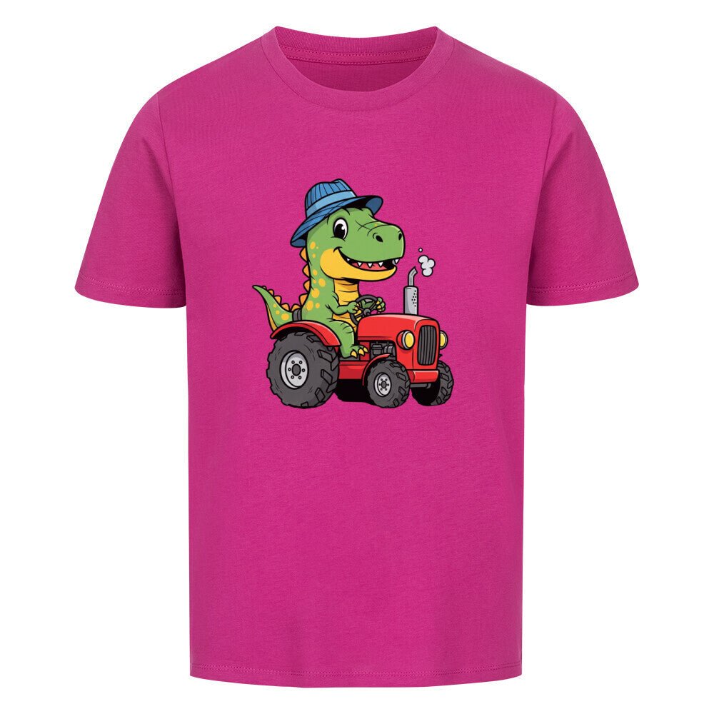 Kinder T-Shirt mit Dino auf einem Traktor Motiv online bestellen kaufen