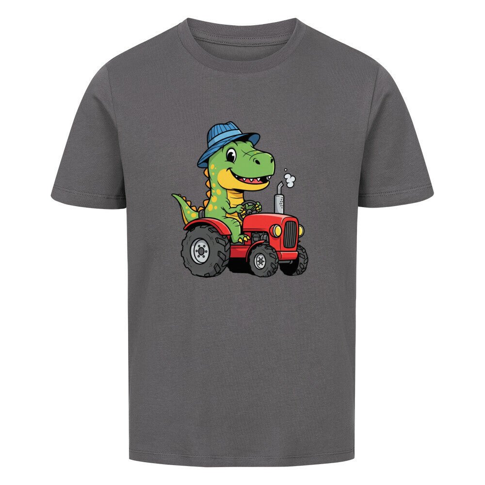 Kinder T-Shirt mit Dino auf einem Traktor Motiv online bestellen kaufen
