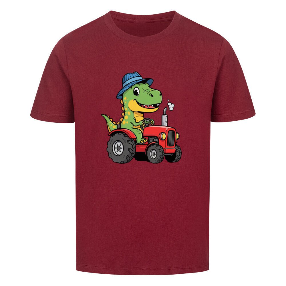 Kinder T-Shirt mit Dino auf einem Traktor Motiv online bestellen kaufen
