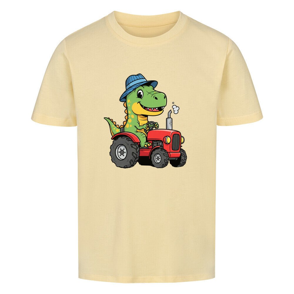 Kinder T-Shirt mit Dino auf einem Traktor Motiv online bestellen kaufen