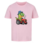 Traktor Dino Motiv Bauernhof - Premium Kinder T-Shirt Bio-Baumwolle
pink rosa