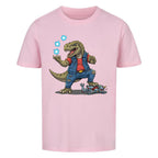 D-REX Dino T-Rex mit Energiekugeln - Bio Baumwolle Kinder T-Shirt Power Motiv pink rosa