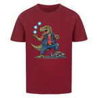 D-REX Dino T-Rex mit Energiekugeln - Bio Baumwolle Kinder T-Shirt Power Motiv dunkel rot