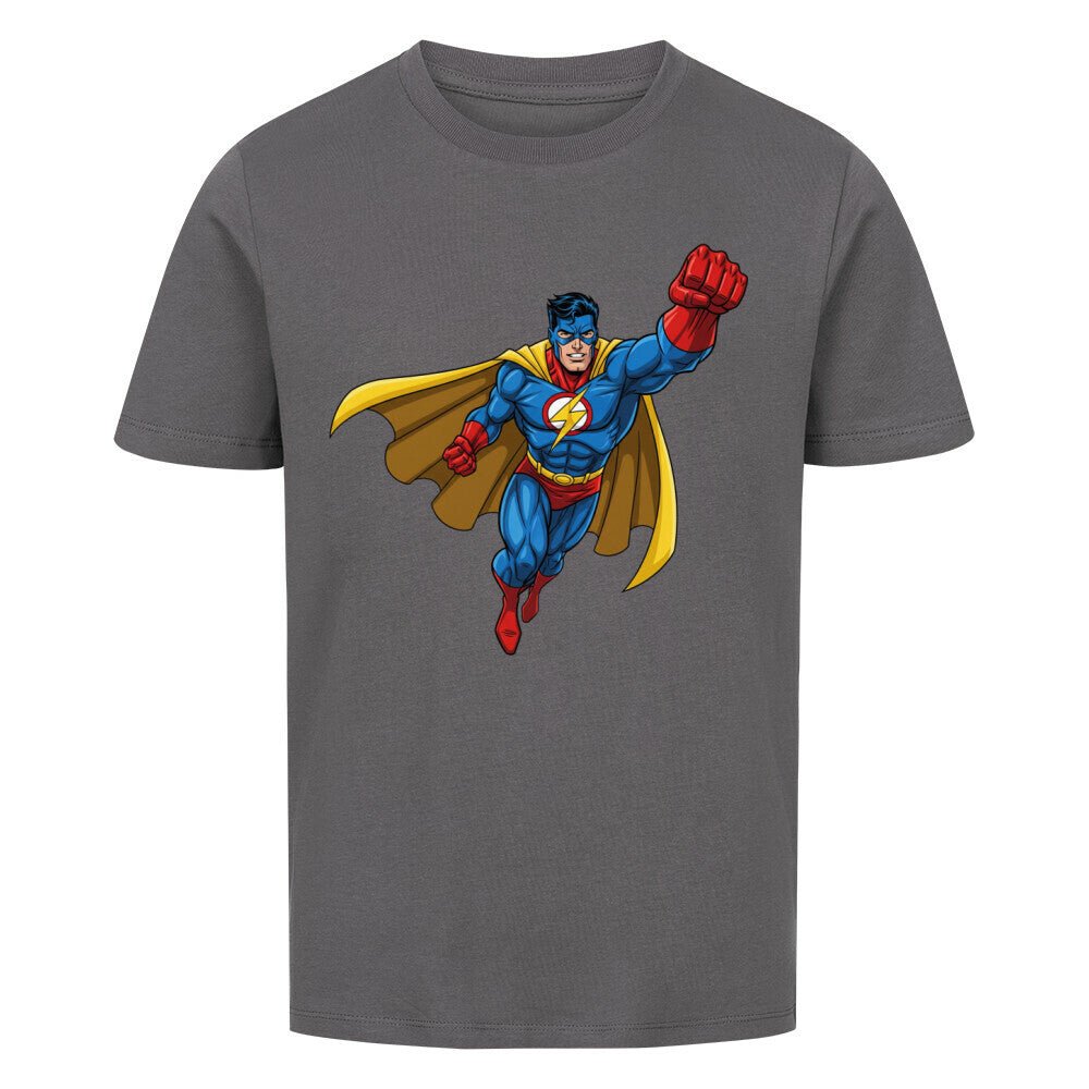 Kinder T-Shirt - Superheld - Bio Baumwolle - KinderMode Shop super angenehm Online Kaufen Bestellen Deutschland