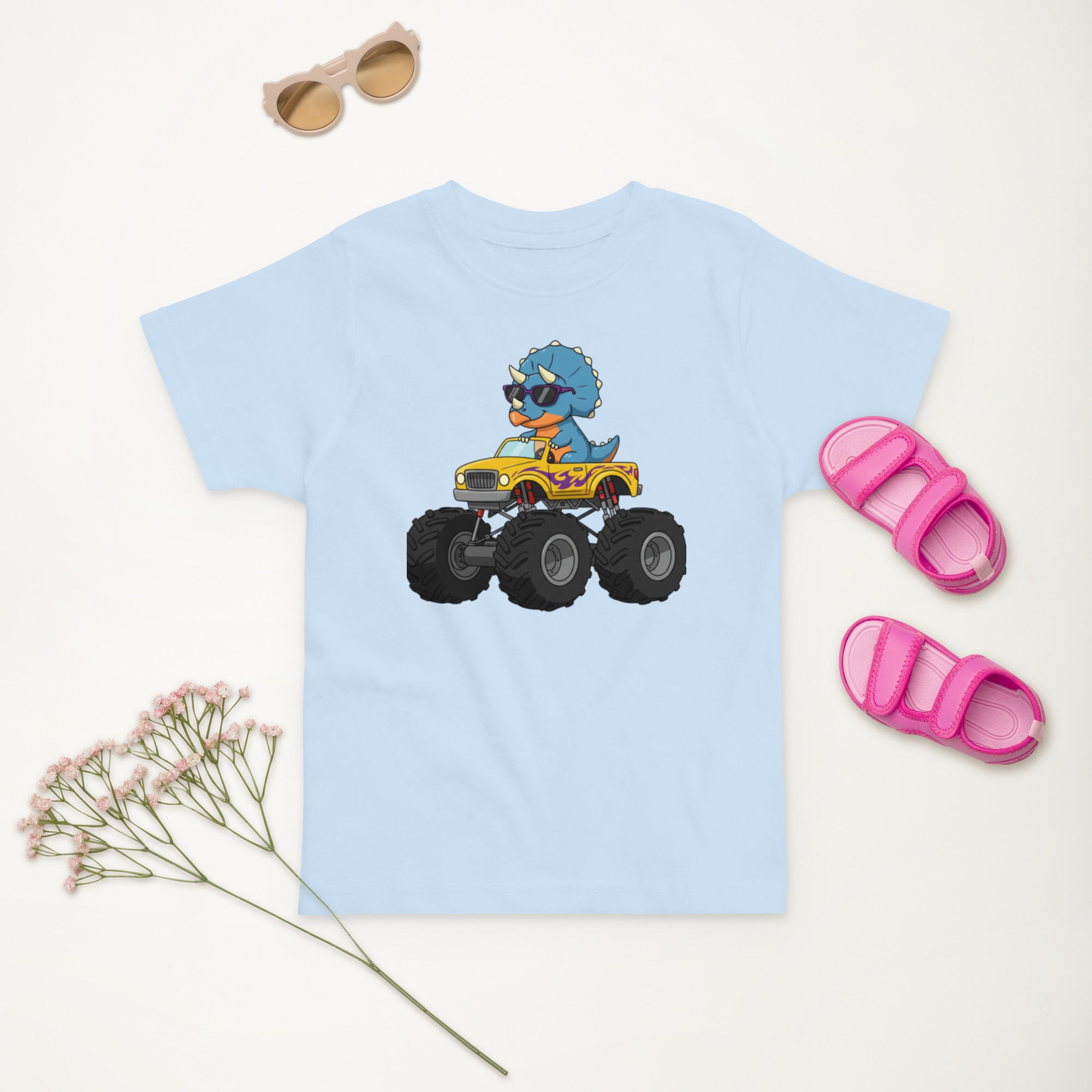 Kinder T-Shirt - Triceratops Dino, Monstertruck - KinderMode Shop super angenehm Online Kaufen Bestellen Deutschland