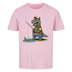 Dino T-Rex beim Angeln - Bio Kinder T-Shirt mit Angel Motiv
pink rosa