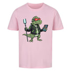 Futuristischer Dino T-Rex mit Neon-Lichtern - Bio Kinder T-Shirt Cyber Motiv
pink rosa