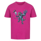Futuristischer D-REX Dinosaurier Roboter Motiv - Premium Bio Baumwolle Kinder T-Shirt lila pink
