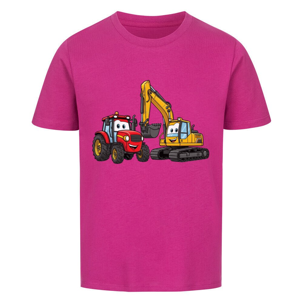 Kindershirt mit Traktor und Bagger Motiv online bestellen kaufen
