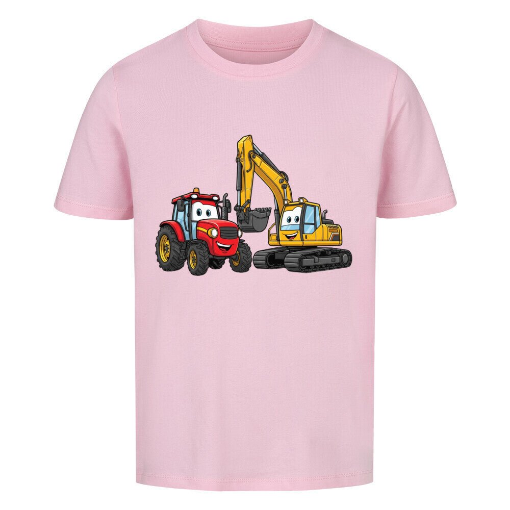 Kindershirt mit Traktor und Bagger Motiv online bestellen kaufen