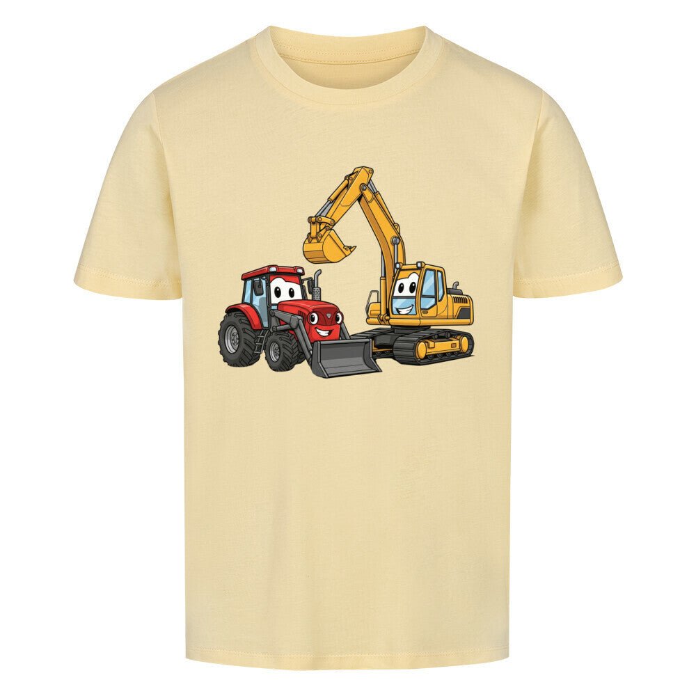 Kindershirt mit Traktor und Bagger Motiv online bestellen kaufen