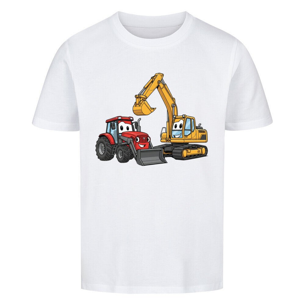 Kindershirt mit Traktor und Bagger Motiv online bestellen kaufen