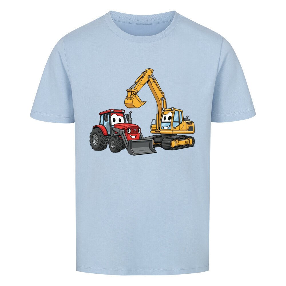 Kindershirt mit Traktor und Bagger Motiv online bestellen kaufen