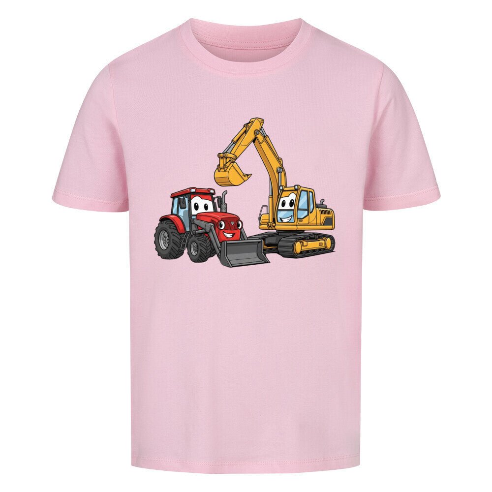 Kindershirt mit Traktor und Bagger Motiv online bestellen kaufen