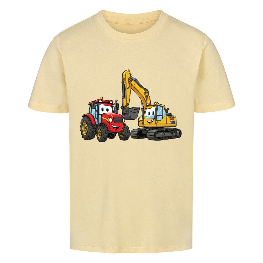 Kindershirt mit Traktor und Bagger Motiv online bestellen kaufen