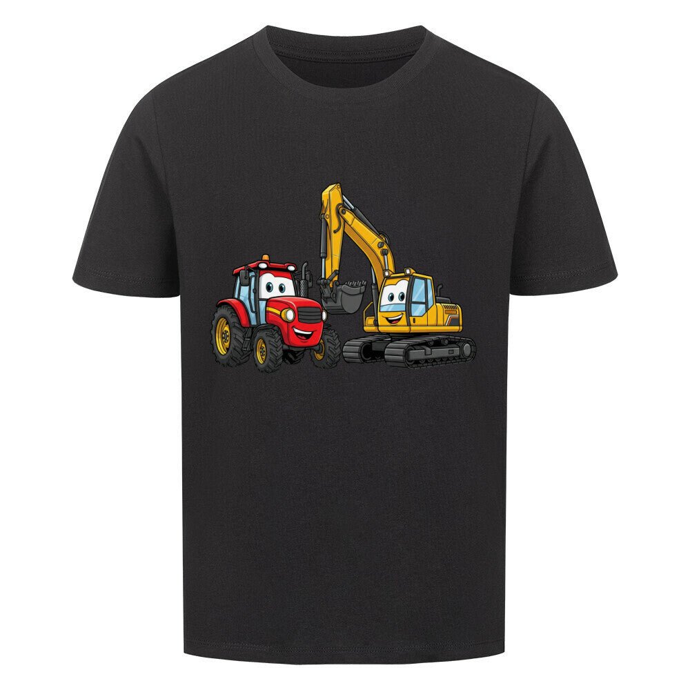 Kindershirt mit Traktor und Bagger Motiv online bestellen kaufen
