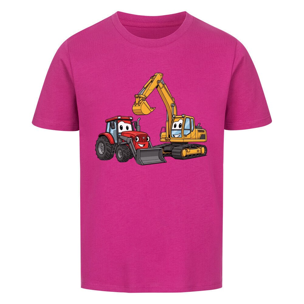Kindershirt mit Traktor und Bagger Motiv online bestellen kaufen